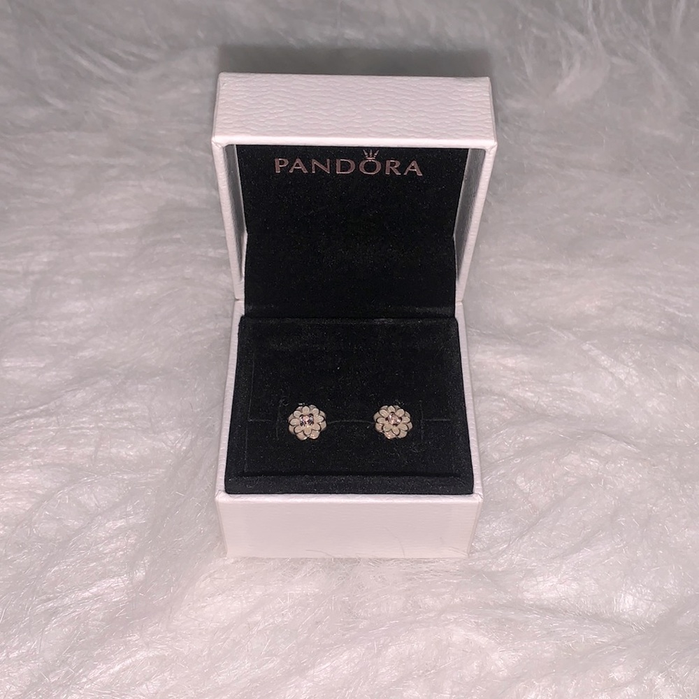Pandora Blooming Dahlia Stud Earrings